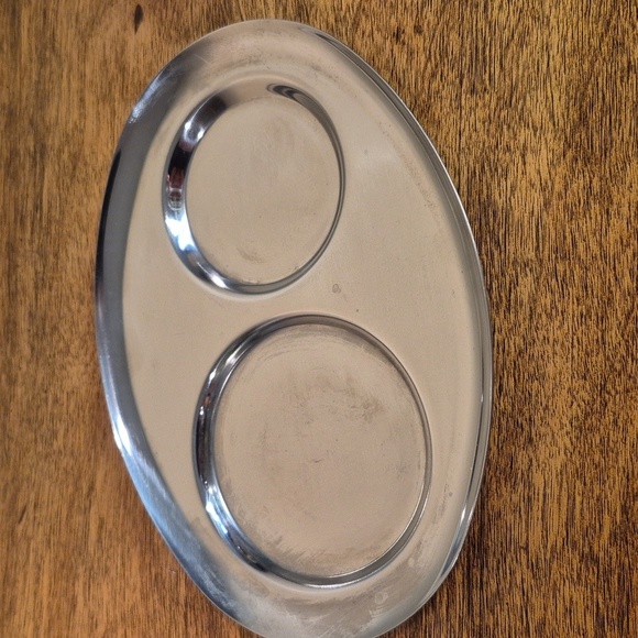 VINTAGE Shiny Chrome Cream and Sugar Set With Spoon And Tray - Picture 10 of 16